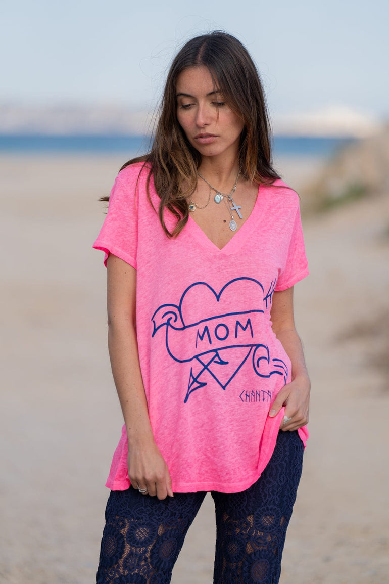 Chantal B T-Shirt Love Mom Rose